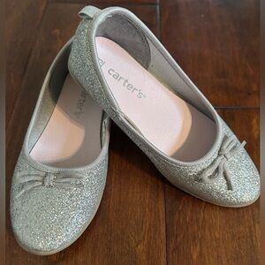 Carters (size 13) Silver glitter ballet flats